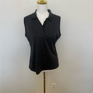 Izod Golf Women's Dark Gray Sleeveless Polo Top